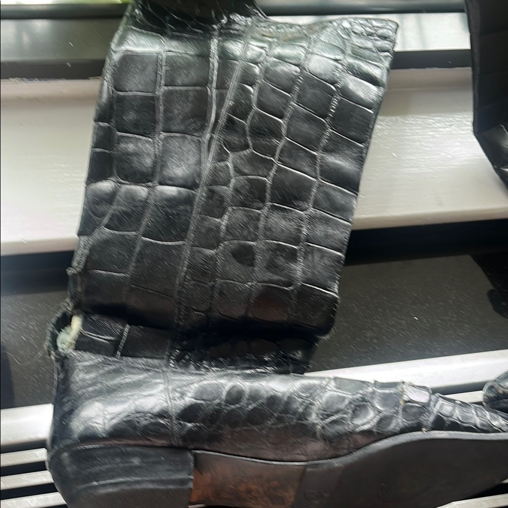 Real alligator Vintage Andrea Phister high boot